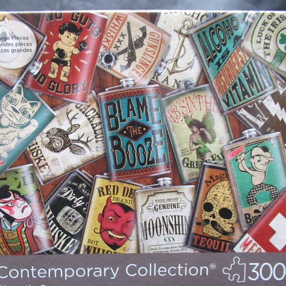 "Blame the Booze" Vintage Spirits 300 piece Puzzle - Picture 1 of 3